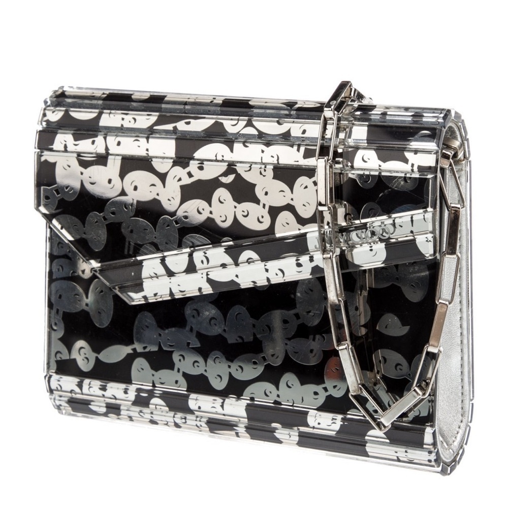 Jimmy Choo Black and Silver Acrylic Clutch - Picture 3 of 6